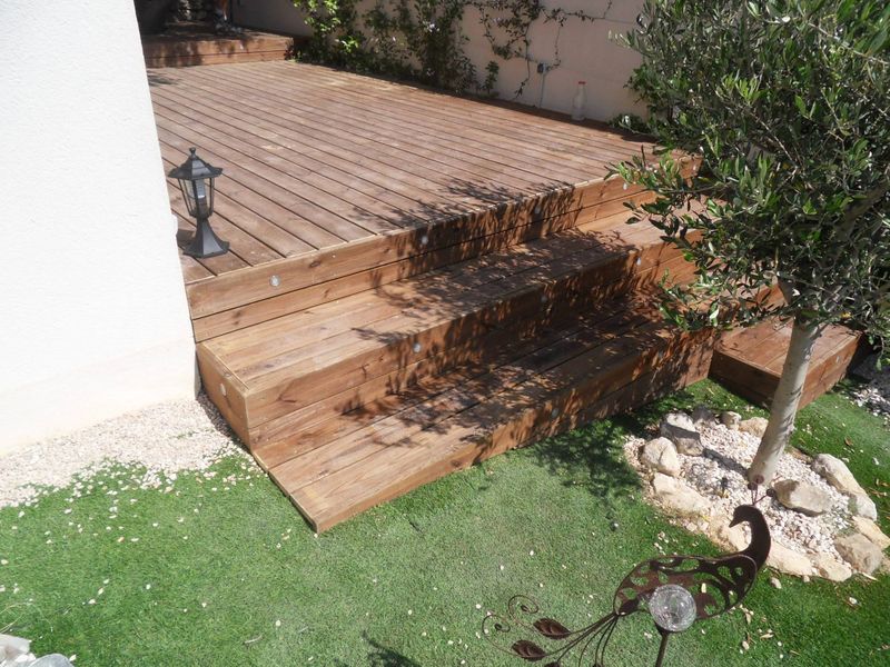 TERRASSE BOIS LAME PIN AUTOCLAVE DANS LE VAR